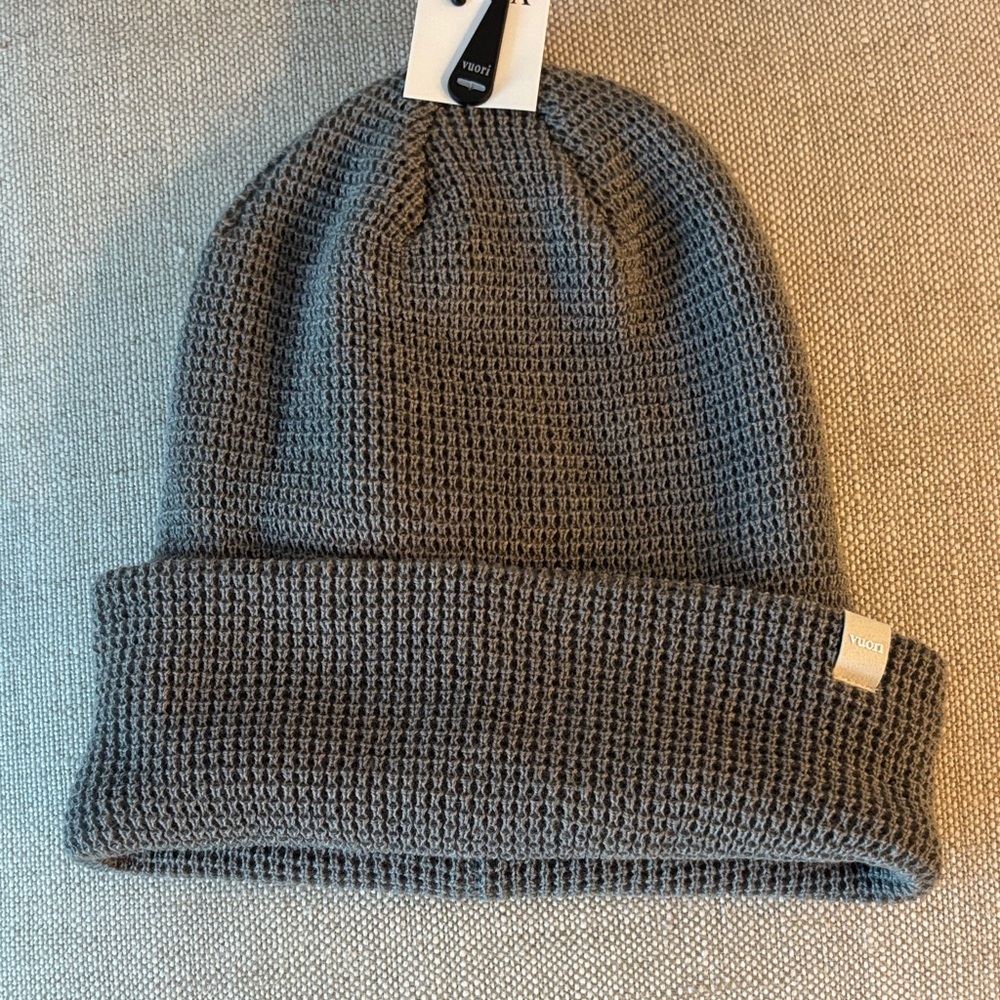 Vuori Charcoal Waffle Knit Beanie